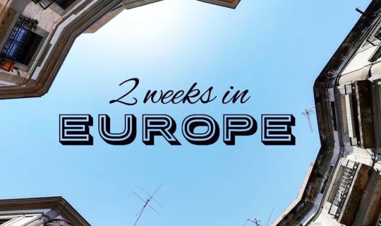 cover 2 week adventure in Europe - 4 countries & 8 cities