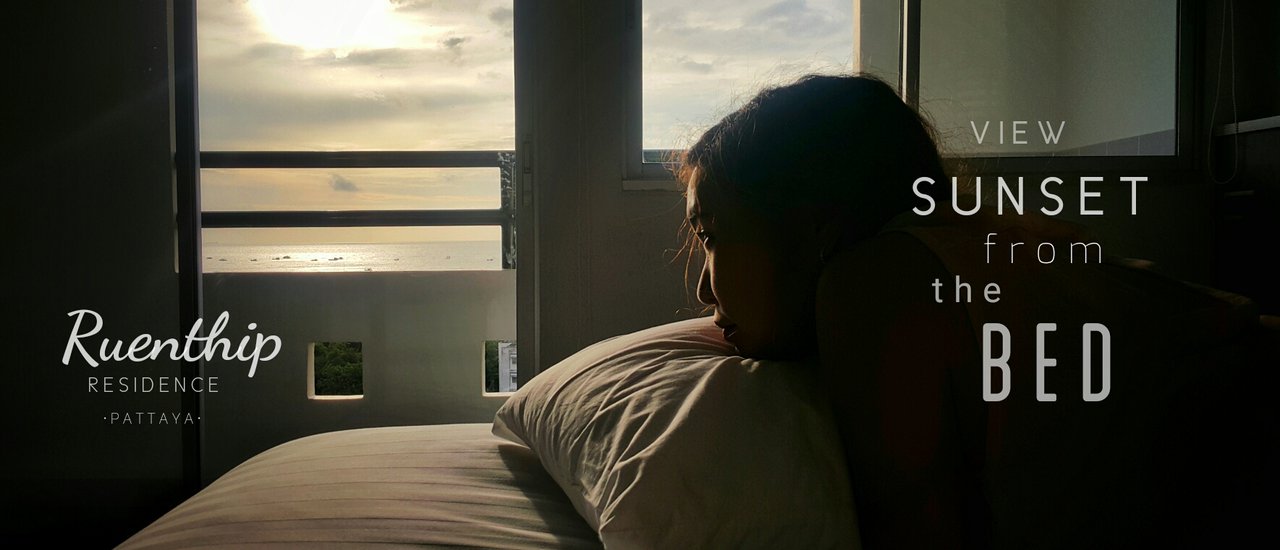 cover นอนดู Sunset จากห้อง Sea view ราคาหลักร้อย ที่ Ruenthip Residence Pattaya