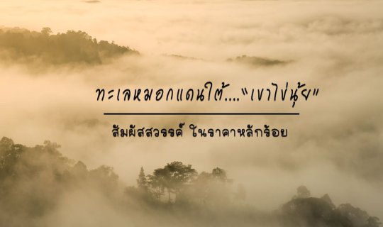 Cover ทะเลหมอกแดนใต้.."เขาไข่นุ้ย" สัมผัสสวรรค์ ในราคาหลักร้อย...