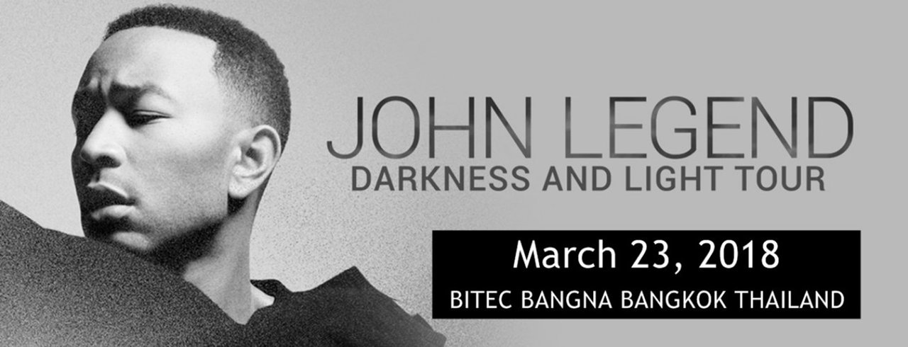 cover John Legend Darkness and Light Tour in Bangkok March 23, 2018 @Bitec Bangna.