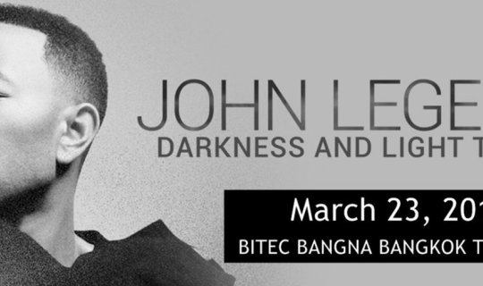 cover John Legend Darkness and Light Tour in Bangkok March 23, 2018 @Bitec Bangna.