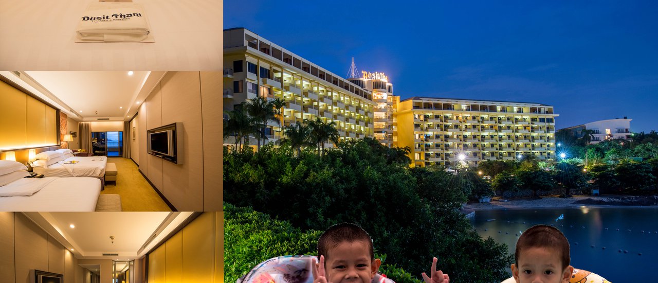cover End of semester with two grand kids, staying at Dusit Thani Pattaya