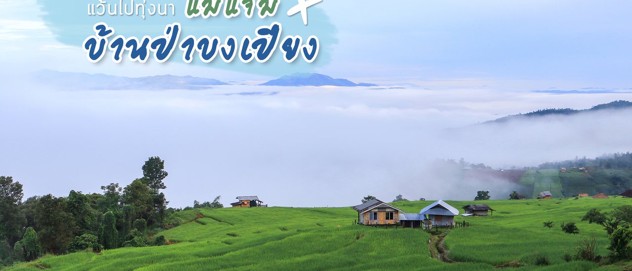 cover บ้านป่าบงเปียง - แม่แจ่ม เช่ามอเตอร์ไซค์แว้นไปทุ่งนา