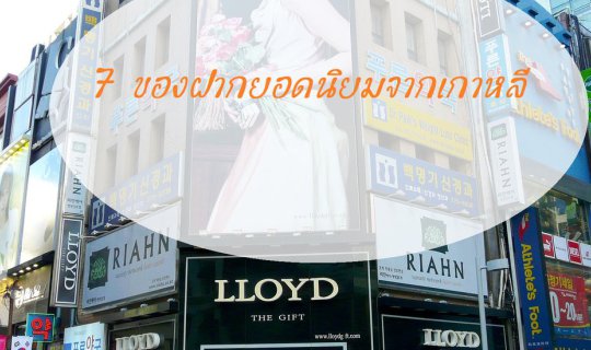 cover 7 ของฝากยอดนิยมจากเกาหลี