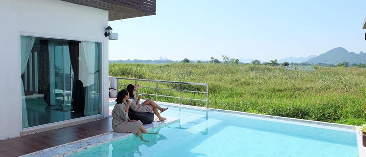 cover ให้ธรรมชาติโอบกอด ที่The Vista Pool Villaกาญจนบุรี