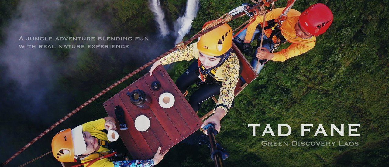 cover Tad Fane Zipline, Hammock, Coffee Time & Jungle Adventure to the Highest Thrilling Experience in Laos!