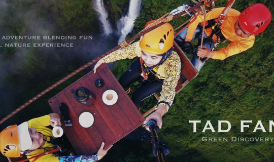 cover Tad Fane Zipline, Hammock, Coffee Time & Jungle Adventure to the Highest Thrilling Experience in Laos!
