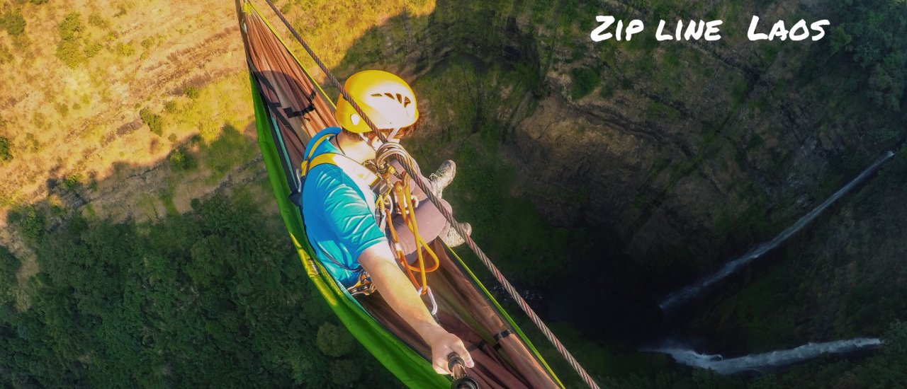 cover ไปโหน Zip line สูง ท้าความเสียว ข้ามน้ำตกตาดฟาน ลาวใต้