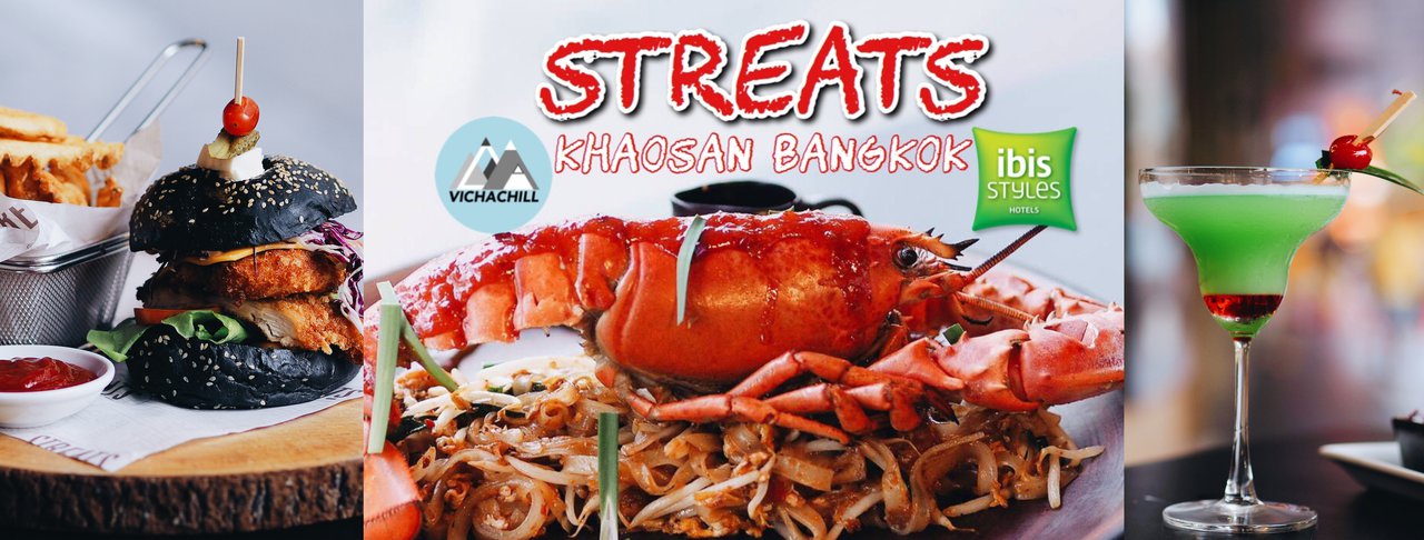 cover Streats Bangkok Khaosan อิ่มอร่อย คุ้มค่าเกินราคา มีที่จอดรถฟรี!!