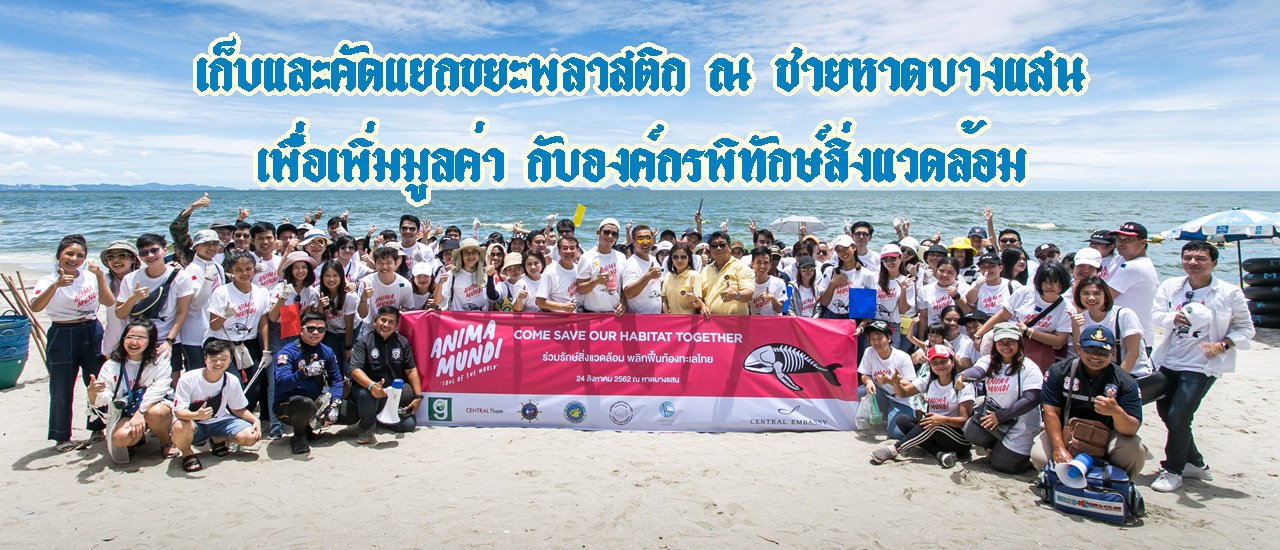 cover องค์กรพิทักษ์สิ่งแวดล้อม ร่วมเก็บและคัดแยกขยะพลาสติก ณ ชายหาดบางแสน