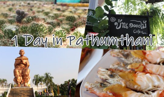 cover 1 Day in Pathumthani : 1 วัน ในปทุมธานี - กระท่อมลุงจรณ์ - บ้าน ๑,๐๐๐ ไม้ - วัดโบสถ์ - บ้านชิดกรุง กุ้งเผา