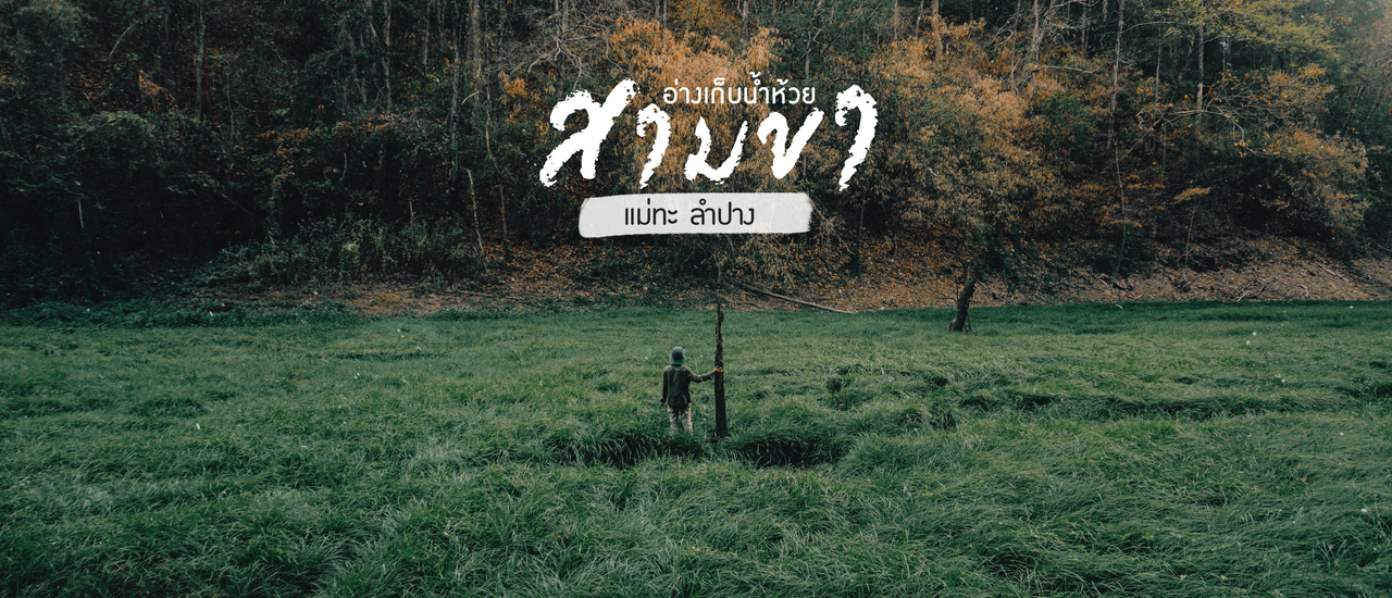cover ผืนหญ้าเขียวๆกลางหุบเขา ในอ่างเก็บน้ำห้วยสามขา | ลำปาง