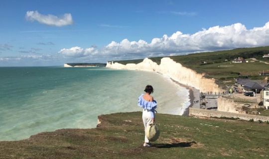 cover Burling Gap beach, Sevensister UK วิวแบบนี้ไปอังกฤษห้ามพลาด