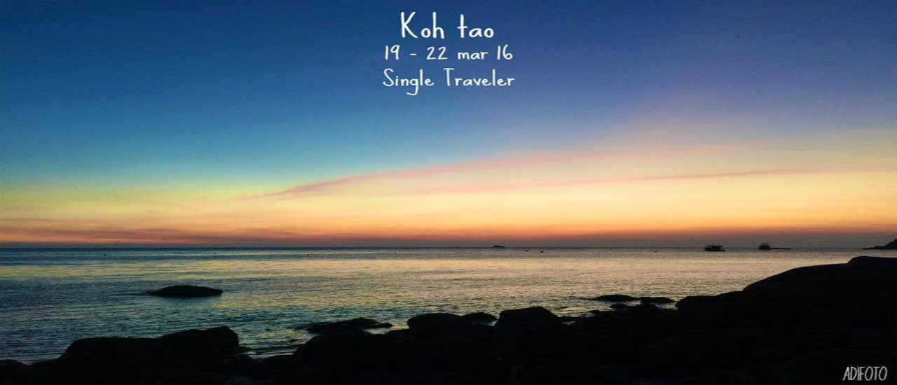 cover Single Traveler Koh Tao + Koh Nang Yuan 4 days and 3 nights