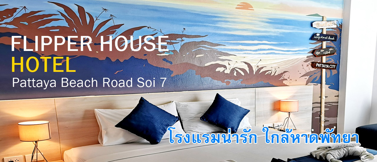 cover FLIPPER HOUSE HOTEL Pattaya Beach Road Soi 7  โรงแรมน่ารัก ใกล้หาดพัทยา กับงานเทศกาลดนตรีริมหาด