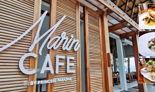 cover Marin Cafe by Princess Paradise Hotel ลิ้มรสอาหารอร่อย กับวิวพระอาทิตย์ตกดินที่หาดริ้นนอก เกาะพะงัน