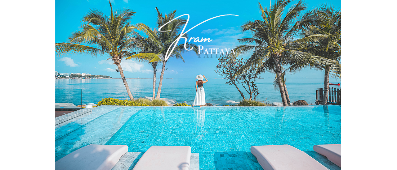 cover รีวิว โรงแรม คราม พัทยา (Kram Pattaya) ที่พักสวย โทนขาว น้ำเงิน สไตล์ซานโตริ