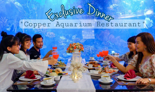cover มื้อค่ำสุดพิเศษกับครอบครัว ในบรรยากาศใต้ท้องทะเล ที่ Copper Aquarium Restaurant