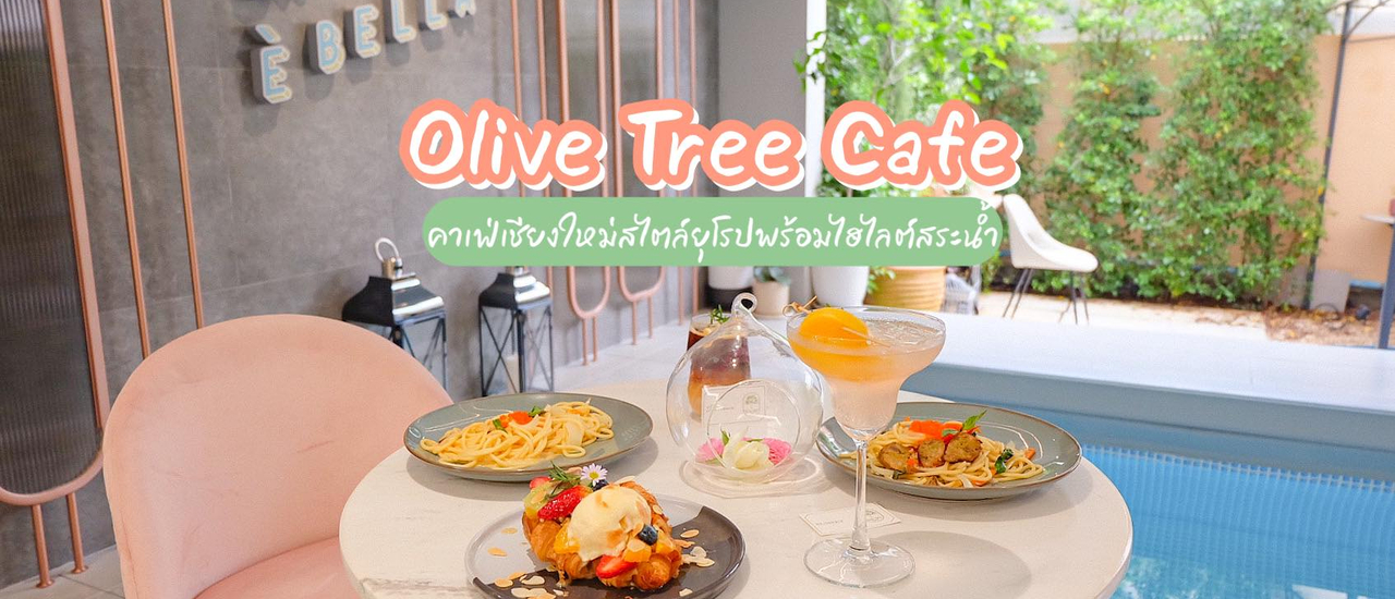 cover 𝐎𝐥𝐢𝐯𝐞 𝐓𝐫𝐞𝐞 𝐂𝐚𝐟𝐞 คาเฟ่เชียงใหม่สไตล์ยุโรปพร้อมไฮไลต์สระน้ำ @𝑵𝒊𝒎𝒎𝒂𝒏 𝑺𝒐𝒊 𝟓