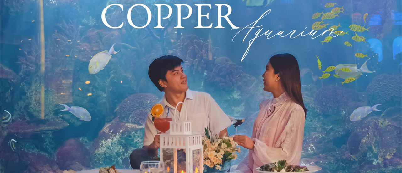 cover ทานอาหารวิวใต้น้ำ กับ 𝐌𝐨𝐫𝐞 𝐑𝐨𝐦𝐚𝐧𝐭𝐢𝐜 𝐌𝐨𝐦𝐞𝐧𝐭 𝐒𝐞𝐭 ที่ Copper Aquarium Restaurant