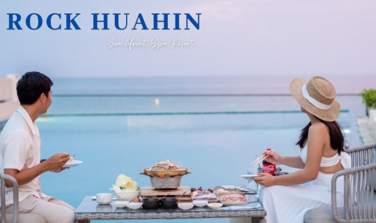 Cover นอนพลูวิลล่า กินหมูกระทะไฮโซ ชมวิว ริมชายหาดหัวหิน กันที่ The Rock  ...