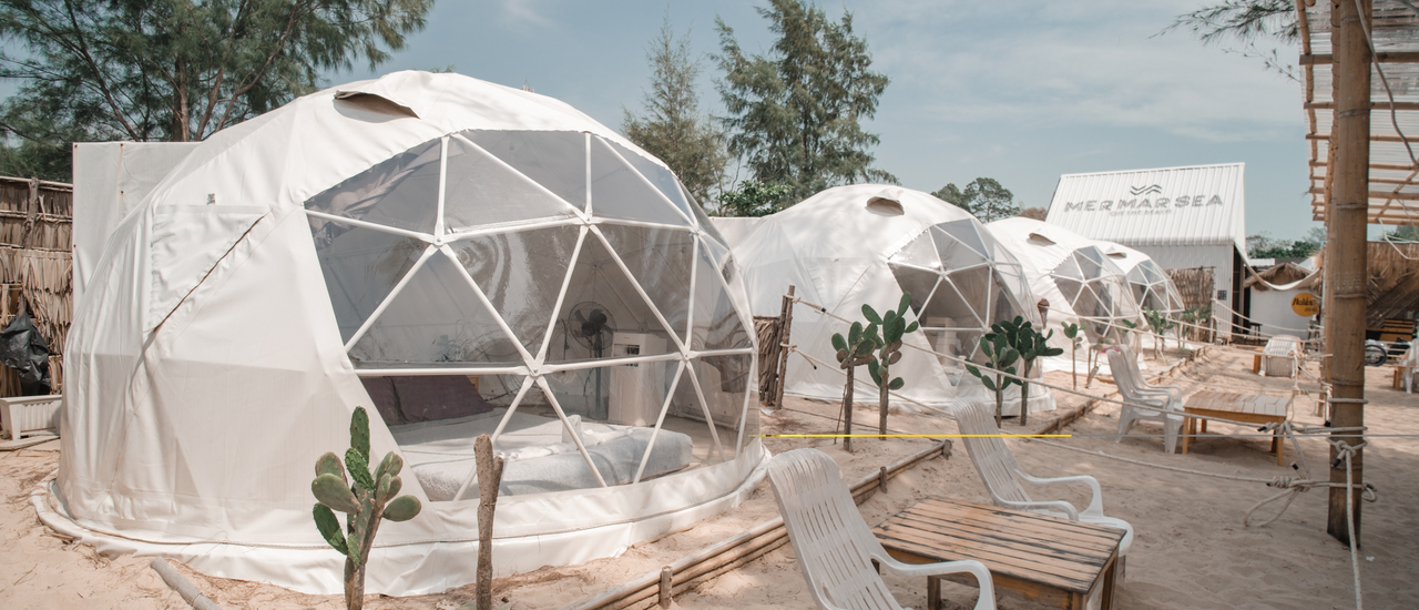 cover นอนเต้นท์โดมติดริมทะเลครั้งแรกที่ Mer Mar Sea จันทบุรี