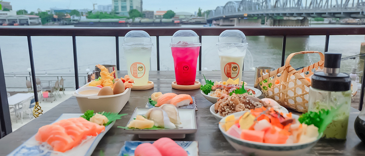 cover Sushina Cafe 🍣 คาเฟ่และอาหารญี่ปุ่น ริมแม่น้ำเจ้าพระยา ติดสะพานซังฮี้
