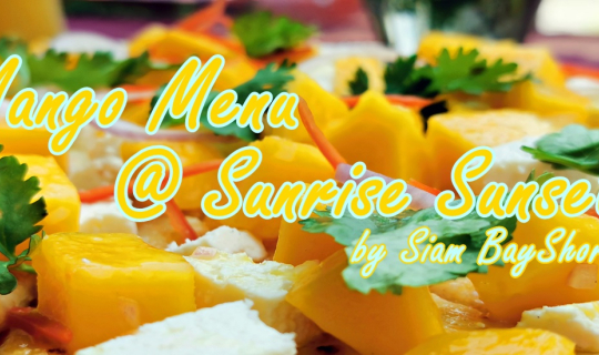 cover Mango Menu @ Sunrise Sunset Resturant by Siam BayShore resort Pattaya