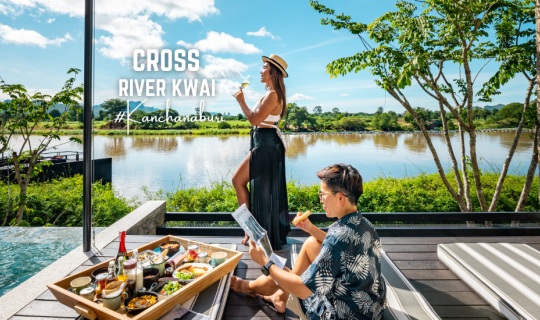 cover รีวิว พูลวิลล่าเปิดใหม่ Fallingwater Pool Villa ของ Cross River Kwai Resort  สุดชิลล์ ริมแม่น้ำแคว กาญจนบุรี