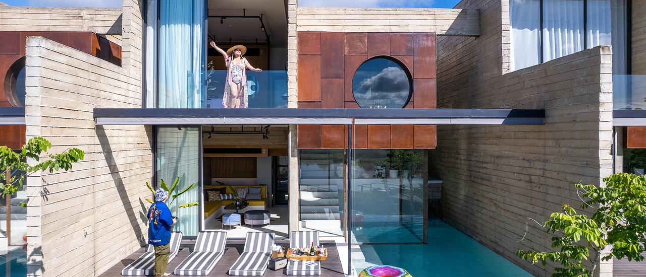 cover พาชม Fallingwater Pool Villa ที่ Cross River Kwai พูลวิลล่าเปิดใหม่กาญจนบุรี 🌿💦🛶