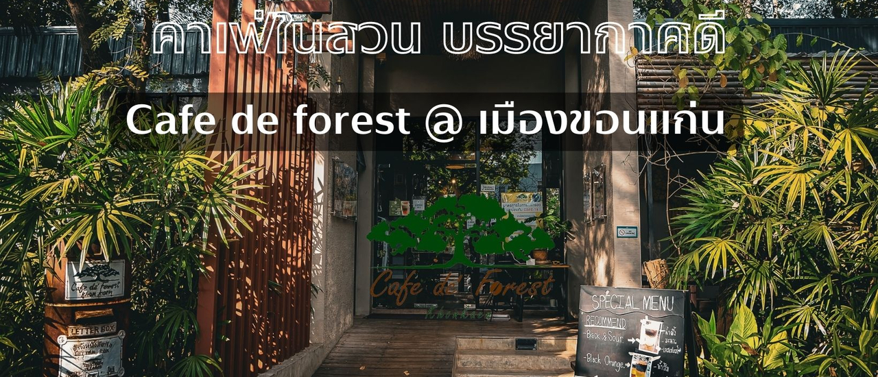 cover คาเฟ่ในสวน บรรยากาศดี Cafe de forest @เมืองขอนแก่น