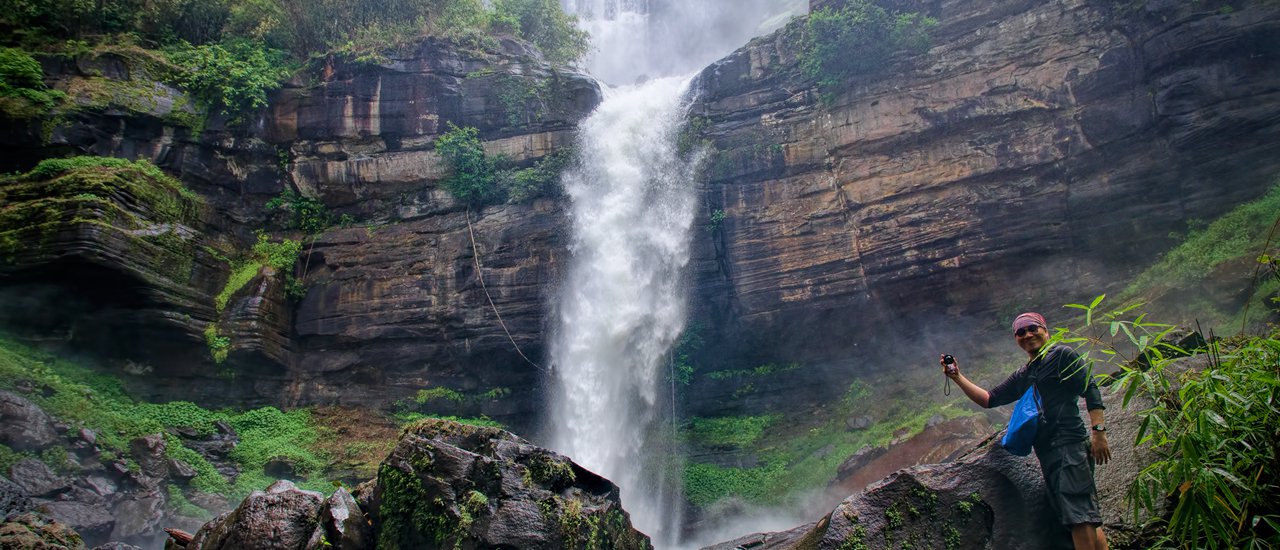 cover Trekking to Giant Waterfalls and Enjoying the Stunning Beauty of 【Tad Nang Nee-Tad Nam Pak】 of Bolaven Plateau at Laos