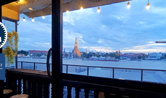 Cover นั่งกินดื่มฟังเพลง ชมวิววัดอรุณและแม่น้ำเจ้าพระยาที่ หลงเตียน @ ท่าเ...