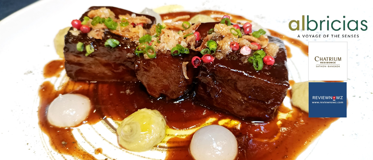 cover หมูดำสเปนทำได้ดีที่ห้องอาหาร สเปน – เมดิเตอร์เรเนียน Albricias @ Chatrium Residence Sathon Bangkok
