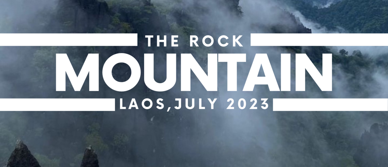 cover The Rock Mountain laos, โหนสลิง ภูผาม่าน สปป.ลาว