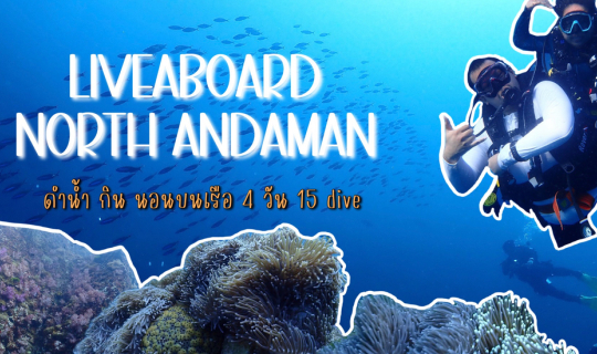 cover 🤿 Liveaboard อันดามันเหนือ | ดำน้ำ กิน นอนบนเรือ 5 วัน 4 คืน 15 dive