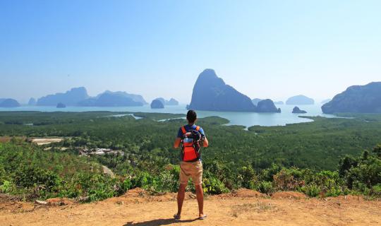 Cover [[Samed Nang Chee]] Here.. with a panoramic view of Phang Nga Bay to...