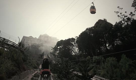 Cover Ride a cable car through the fog at "Ba'Na'Hills" Da Nang, Vietnam...