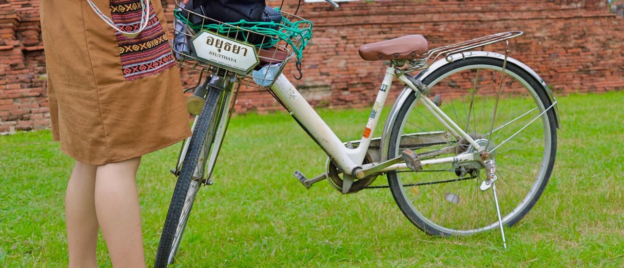 cover Take a train to ride a bicycle in Ayutthaya with 300 baht in your pocket.