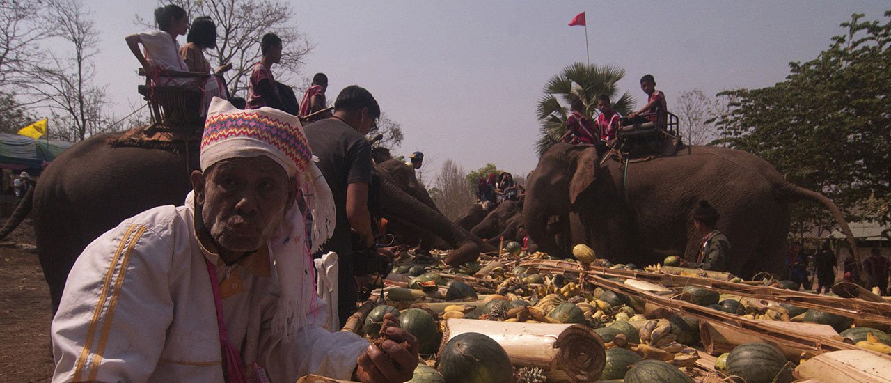 cover Visiting the Thai Elephant Festival: Witnessing Karen People Caring for Elephants at the Thai Elephant Festival in Ban Poo Teur, Mae Sot District, Tak Province.