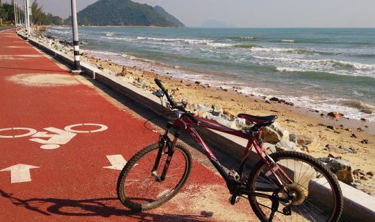 Cover Cycling at Sam Roi Yot Beach...