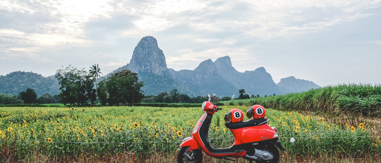 cover Ride your trusty Vespa to conquer the 3,790 steps to the top of Khao Wong Phrachan.