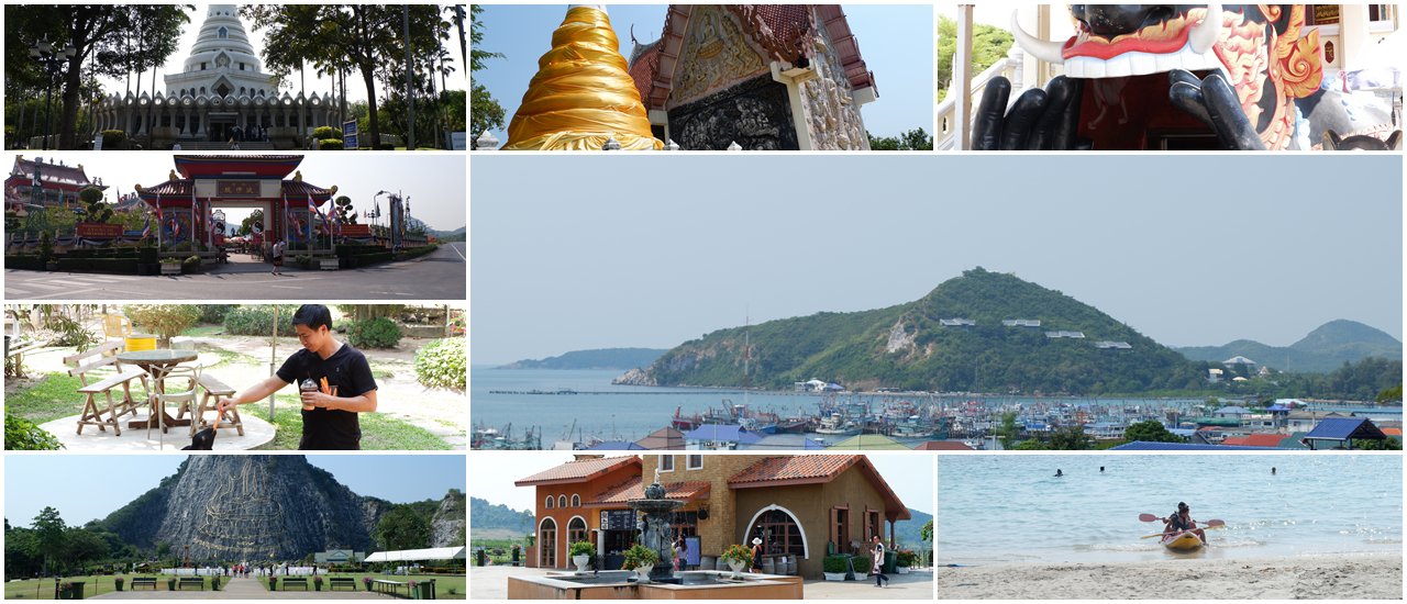 cover One-day trip, 7 places in Chonburi-Sattahip: Wat Yansangwararam - Xian Temple - Wonder Farm - Khao Chi Chan - Silver Lake - Wat Chalerm Prakiet - Nang Rong Beach.