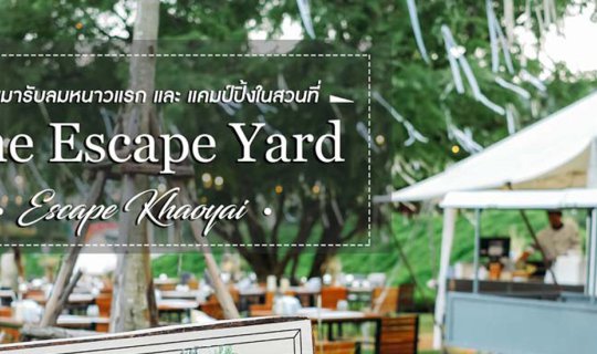 cover ::: KHAO YAI ::: The first cold wind greets you at Escape Yard @ Escape Khao Yai.