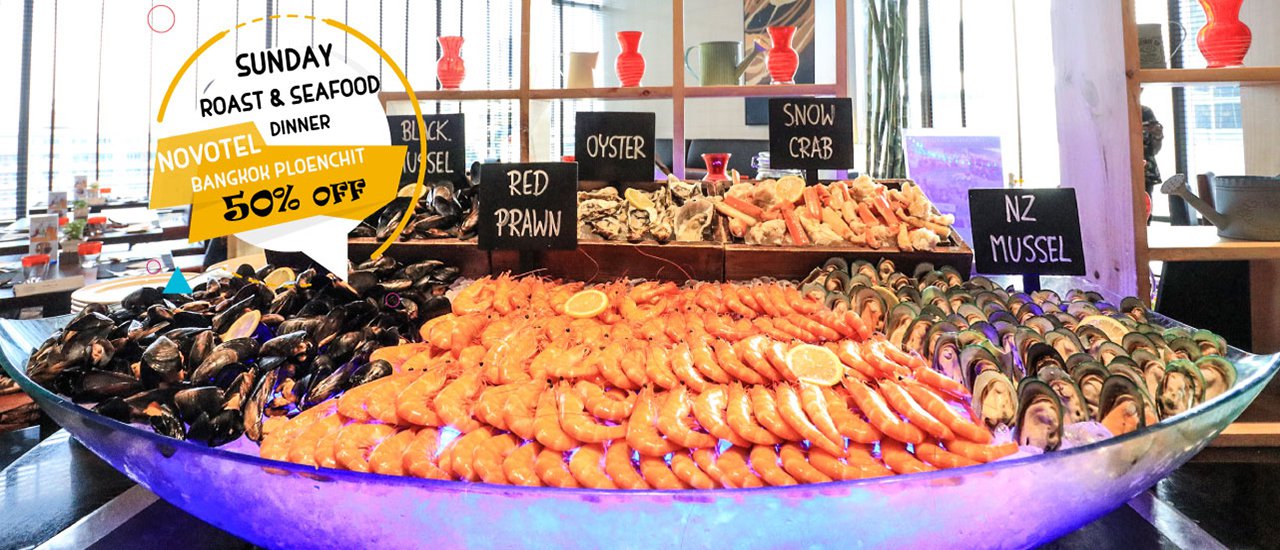 cover Buffet at Novotel Ploenchit: 50% off, a feast fit for a king
Novotel Ploenchitis offering a 50% discounton their buffet, a seafood extravaganzathat will leave you wanting more.