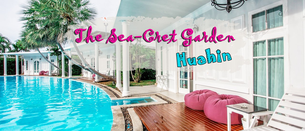 cover [[[The Sea-Cret Garden Huahin]]] Poolside villa, Secret Garden, Pastel-colored rooms.