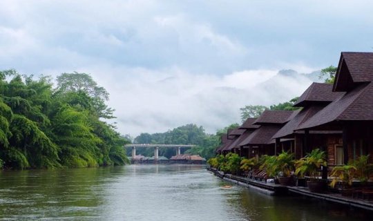 Cover "With just a thousand baht per person, you can relax by the river at...