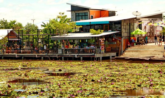 Cover Tiny... at the Thung Bua Daeng Floating Market in Bang Len....