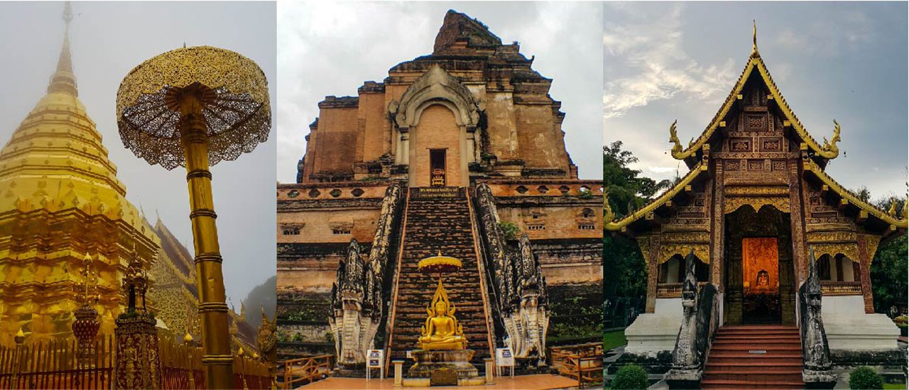 cover Three Temples and One Day in Chiang Mai, September 2017.