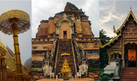 Cover Three Temples and One Day in Chiang Mai, September 2017....